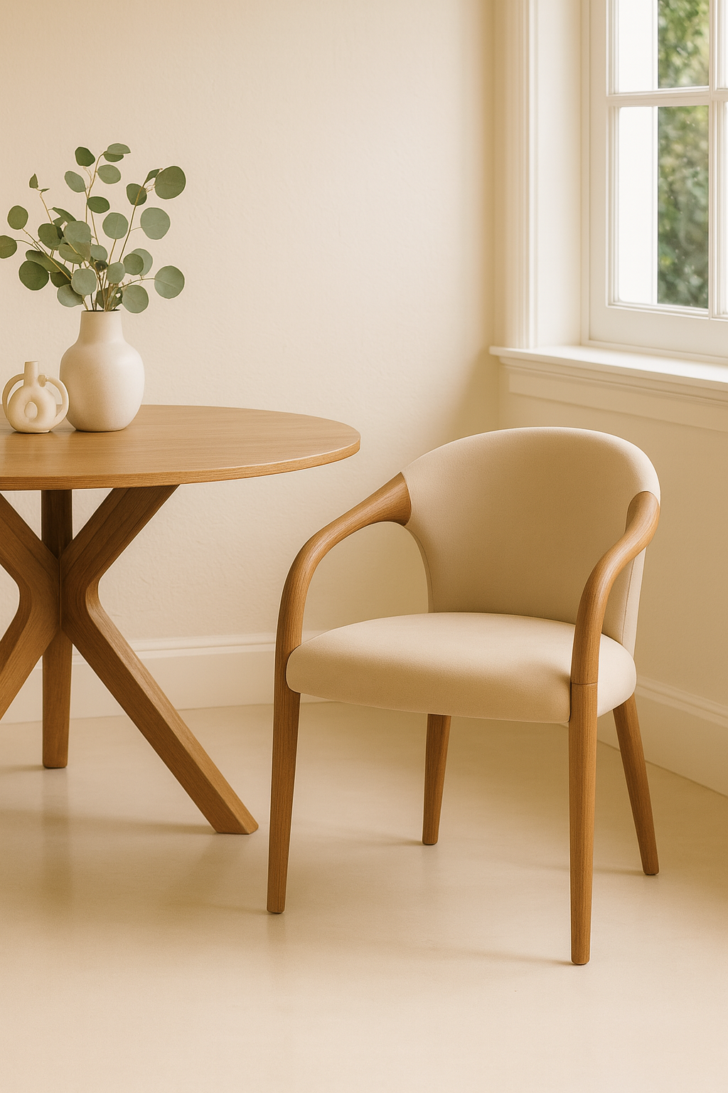 Giovanni Mid-Century Modern Wooden Chair