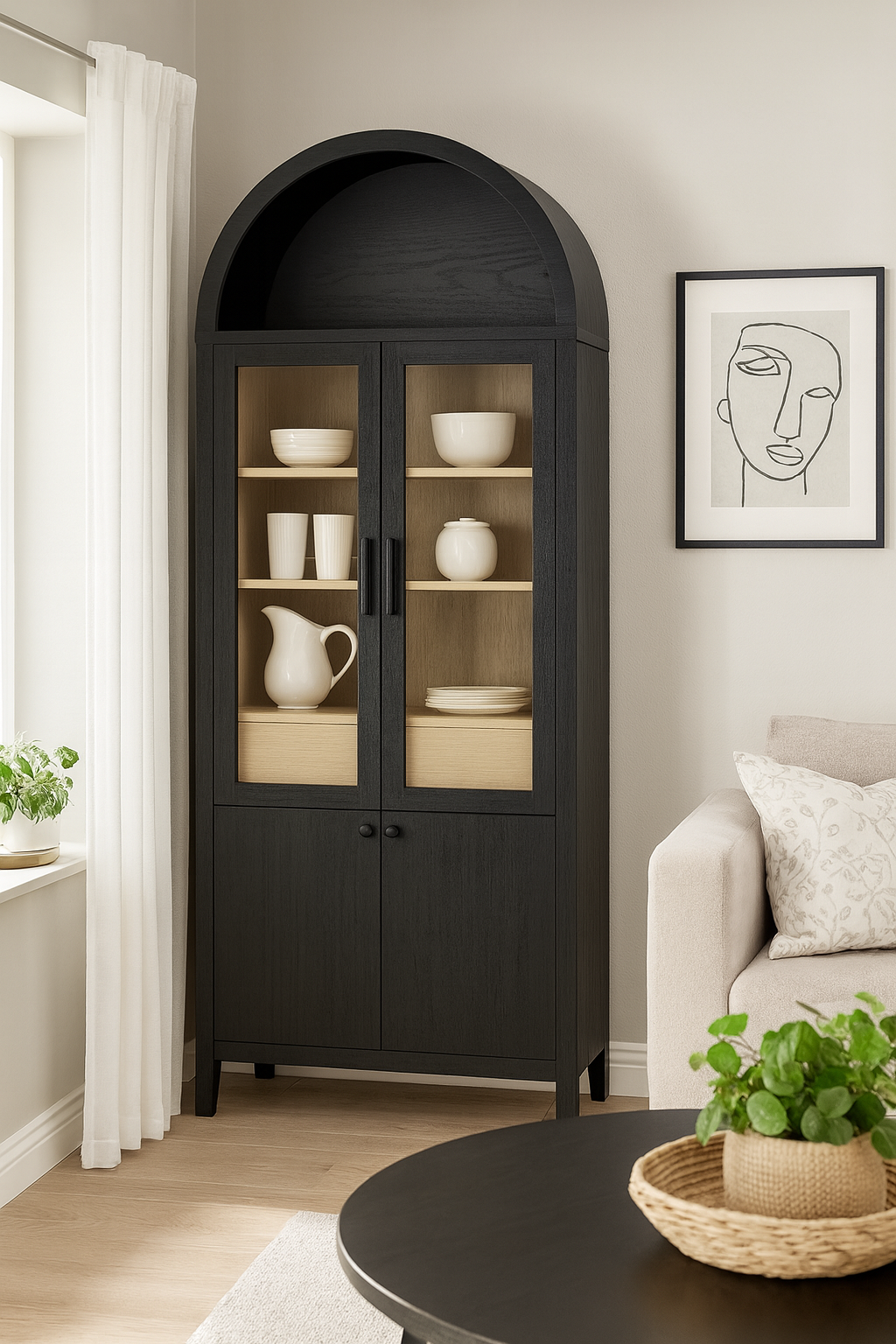 Francisco Elegant Black Cabinet