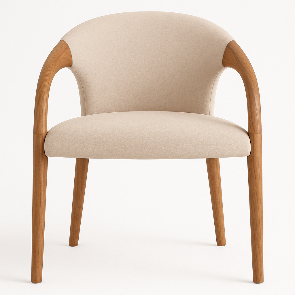 Giovanni Mid-Century Modern Wooden Chair